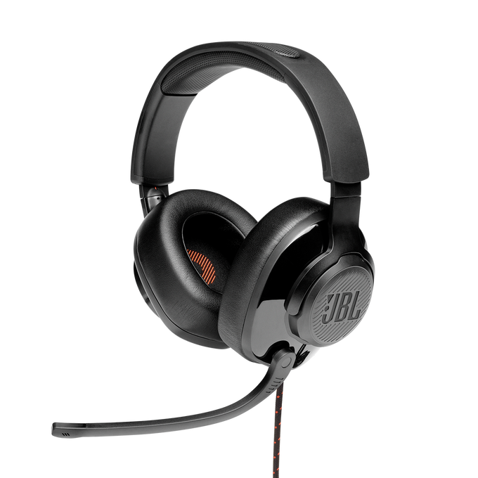 JBL Quantum 300 - Black - Hybrid wired over-ear PC gaming headset with flip-up mic - Hero image number null